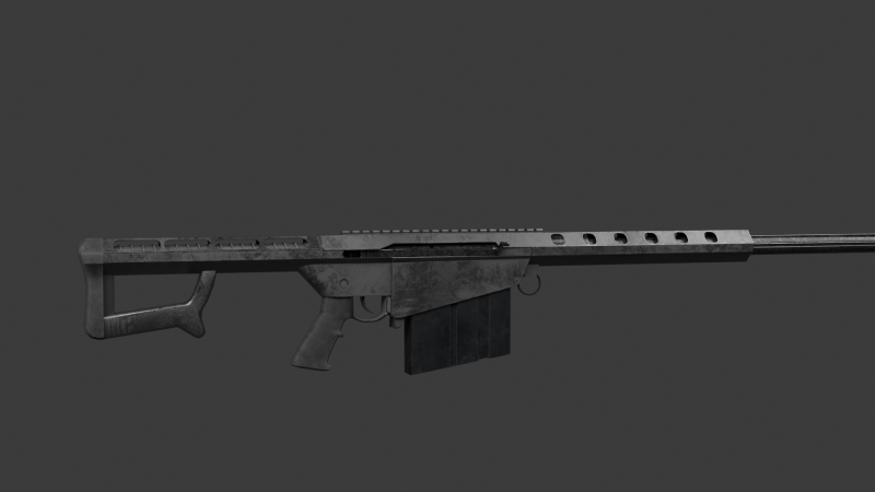 Barrett M82 3D Модель .c4d .max .obj .3ds .fbx .stl .blend 