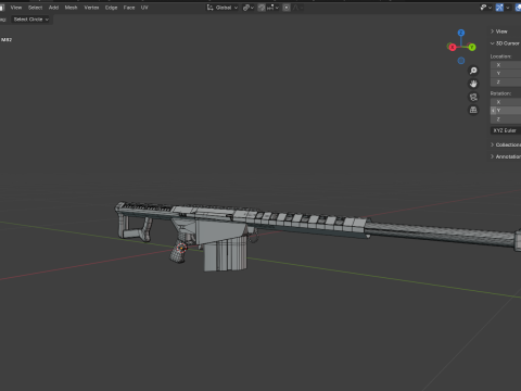 Barrett M82 3D Модель