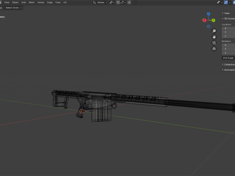 Barrett M82 3D Модель