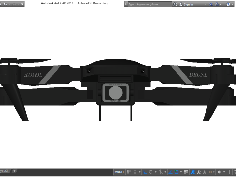 Autocad 3d drone -cam drone quadcopter 3D 模型