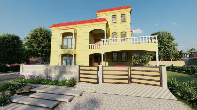 Autocad 3d spanish house model 3D Model .c4d .max .obj .3ds .fbx .stl .blend