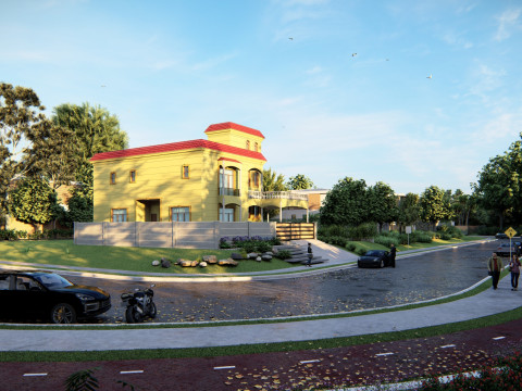 Autocad 3d spanish house model 3D Model