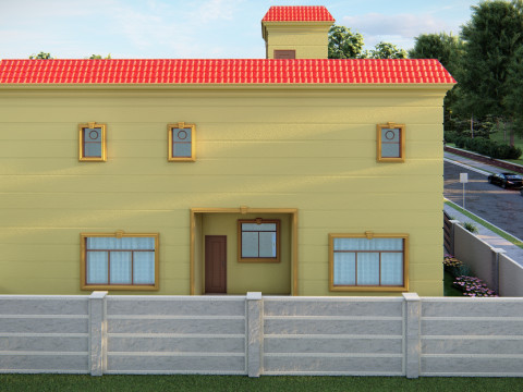Autocad 3d spanish house model 3D Model