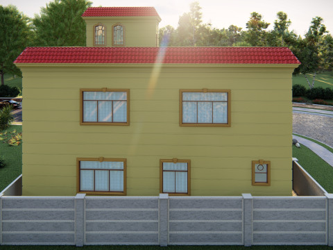 Autocad 3d spanish house model 3D Model