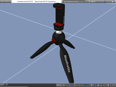 Autocad 3d mobile tripod 3D 模型