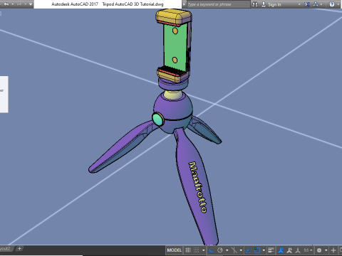 Autocad 3d mobile tripod 3D 模型