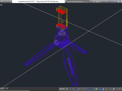 Autocad 3d mobile tripod 3D 模型
