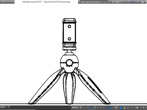 Autocad 3d mobile tripod 3D 模型