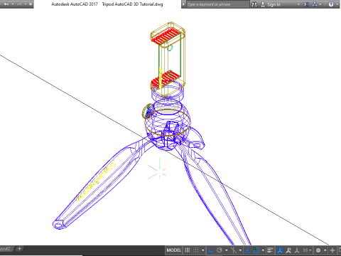 Autocad 3d mobile tripod 3D 模型