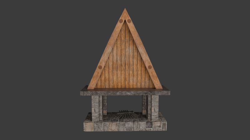 Fireplace viking Modelo 3D .c4d .max .obj .3ds .fbx .stl .blend