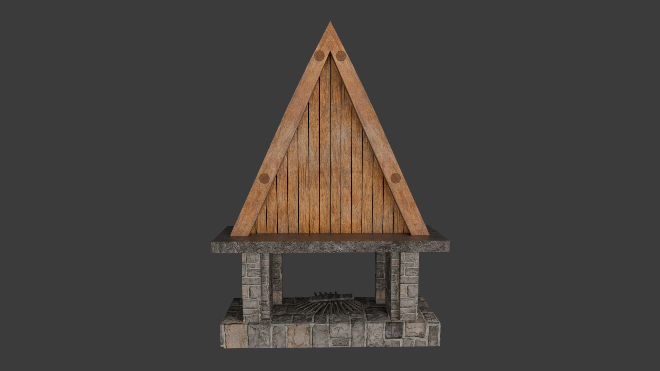 Fireplace viking 3D Model .c4d .max .obj .3ds .fbx .stl .blend 