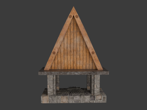 Fireplace viking 3D 모델