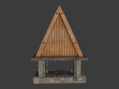 Lareira viking Modelo 3D