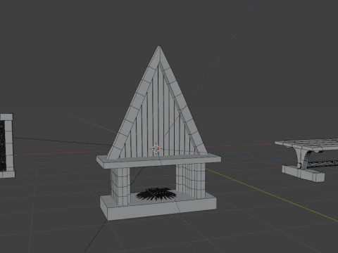 Fireplace viking 3D Model