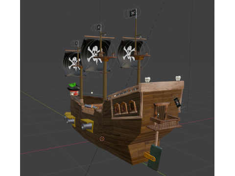 Stylized Pirates ship 3D 模型