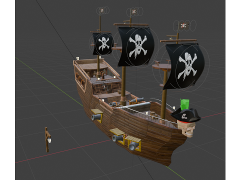 Stylized Pirates ship 3D 模型