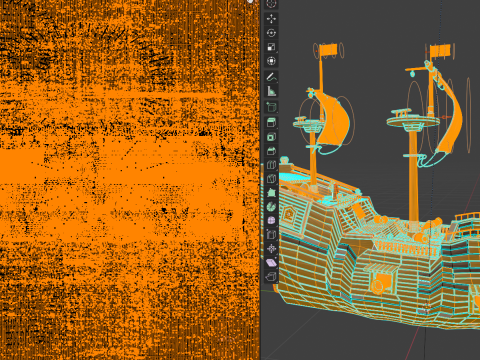 Stylized Pirates ship 3D 模型