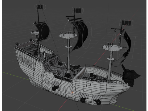 Stylized Pirates ship 3D 模型