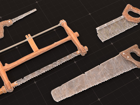 Carpenter wood tools 3D मॉडल
