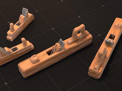Carpenter wood tools 3D Model