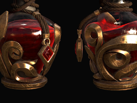 Health potion - 4 color 3D मॉडल