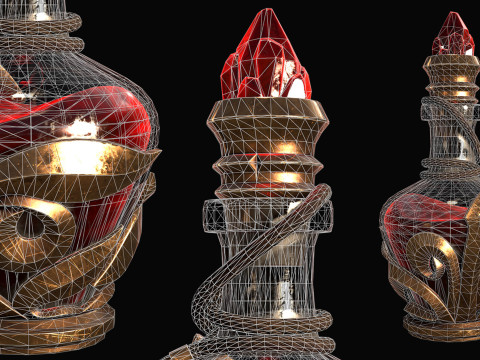 Health potion - 4 color 3D मॉडल
