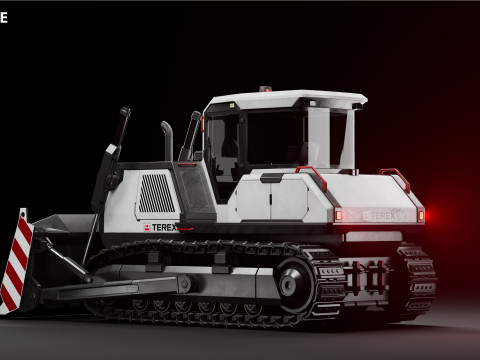 Bulldozer Terex Modello 3D