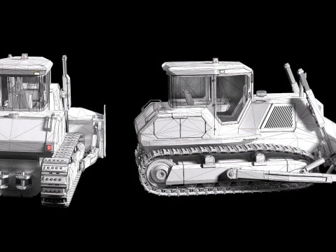 Bulldozer Terex 3D Model