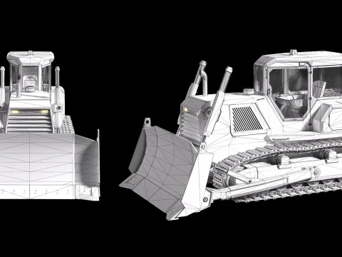 Bulldozer Terex 3D Model