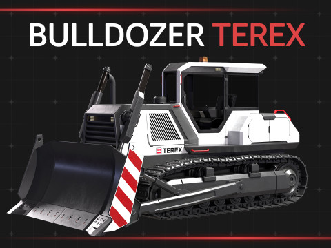 Bulldozer Terex 3D मॉडल