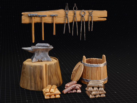 Blacksmiths tool 3D Model