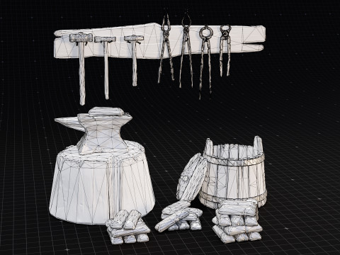 Blacksmiths tool 3D Model