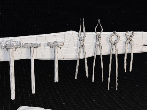 Blacksmiths tool 3D Model