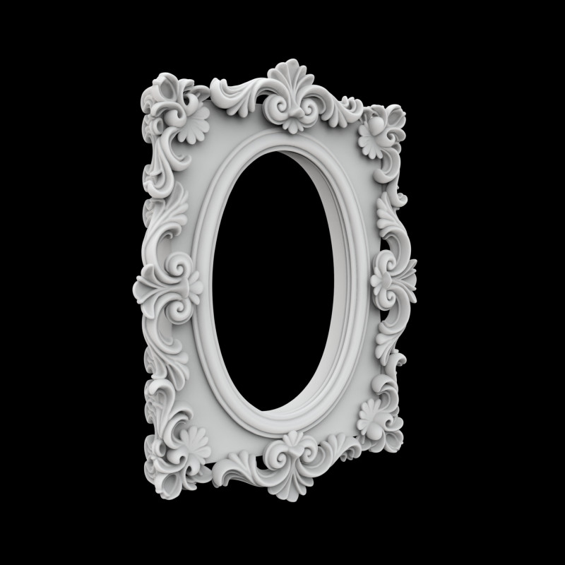 Baroque Carved Picture 3D Print Model 3D 打印模型 .c4d .max .obj .3ds .fbx .stl .blend 