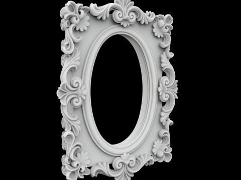 Baroque Carved Picture 3D Print Model 3D 打印模型