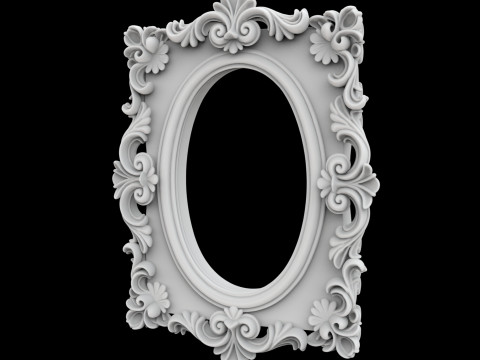 Baroque Carved Picture 3D Print Model 3D 打印模型