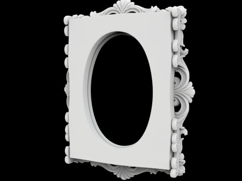 Baroque Carved Picture 3D Print Model 3D 打印模型