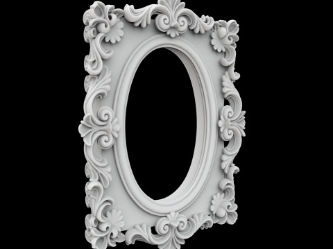 Baroque Carved Picture 3D Print Model 3D 打印模型