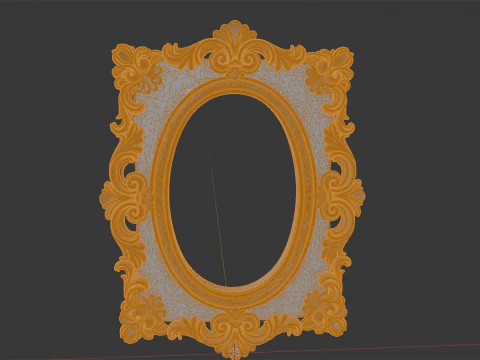 Baroque Carved Picture 3D Print Model 3D Print Model