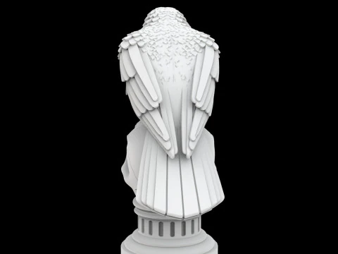 Cawing Raven Skull Totem 3D Print Model 3D Print Model