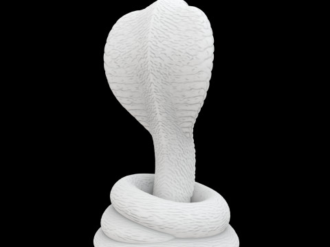 Coiled Cobra Snake Statue 3D Print Model 3D 打印模型