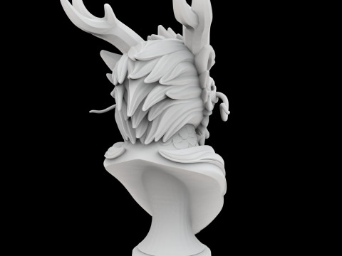 Eastern Dragon Head Bust 3D Print Model 3D प्रिंट मॉडल