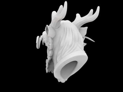 Eastern Dragon Roaring Head Statue 3D Print Model 3D printmodel
