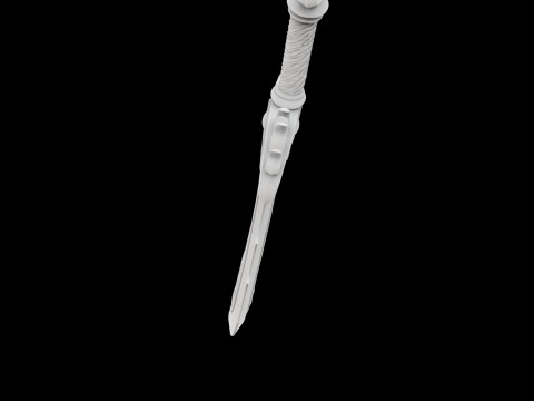 Flame Blade Fantasy Sword 3D Printable Model Model Cetak 3D