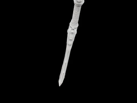 Flame Blade Fantasy Sword 3D Printable Model 3D Print Model