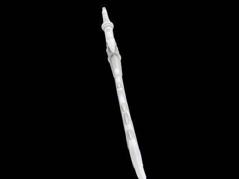 Flame Blade Fantasy Sword 3D Printable Model Model Cetak 3D