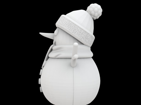 Cute Snowman Figurine 3D Print Model Modello di stampa 3D