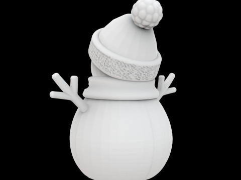 Cute Snowman Figurine 3D Print Model Modello di stampa 3D