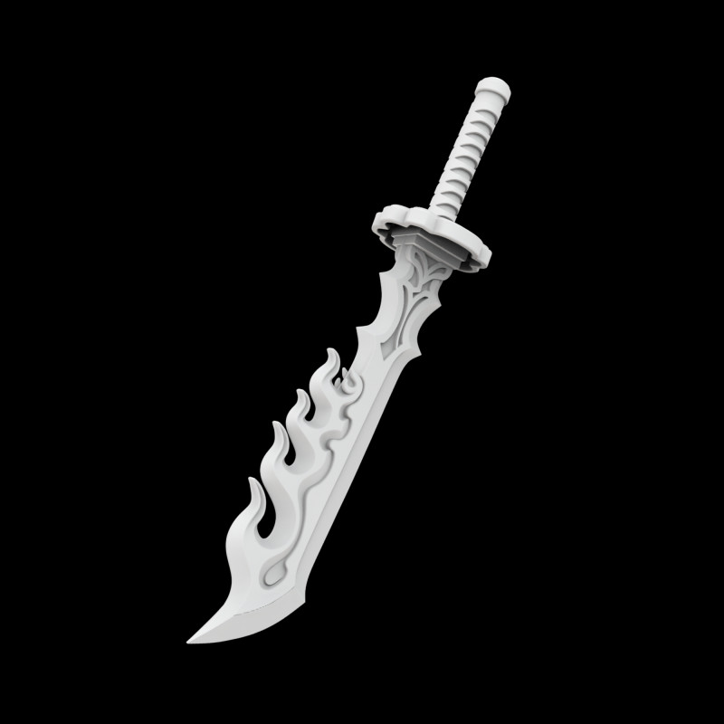 Demon Slayer Sword 3D Print Model 3D 프린트 모델 .c4d .max .obj .3ds .fbx .stl .blend
