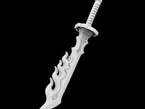 Demon Slayer Sword 3D Print Model Modelo de Impressão 3D